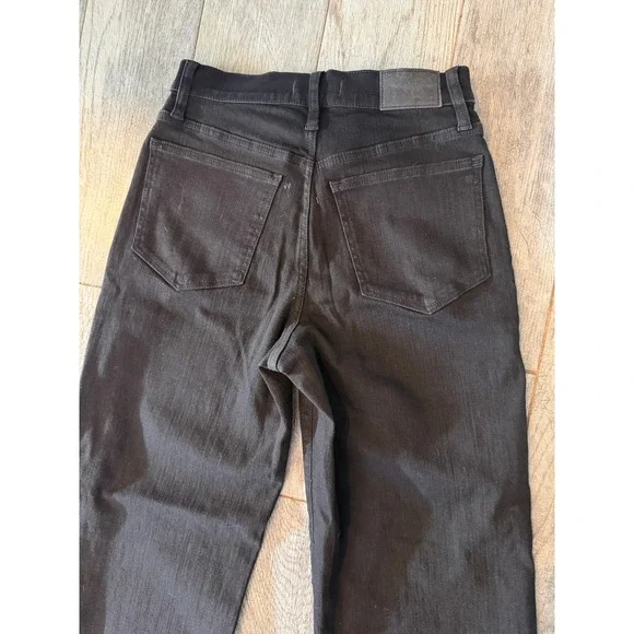 Madewell Perfect Vintage Wide Leg Jean 27 Black DM7541 High Rise Denim Womens - Picture 14 of 14